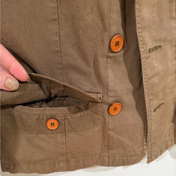Comptoir des Cotonniers Brown Utility Jacket – Cotton Workwear Style – Size 36/S - Picture 4 of 11
